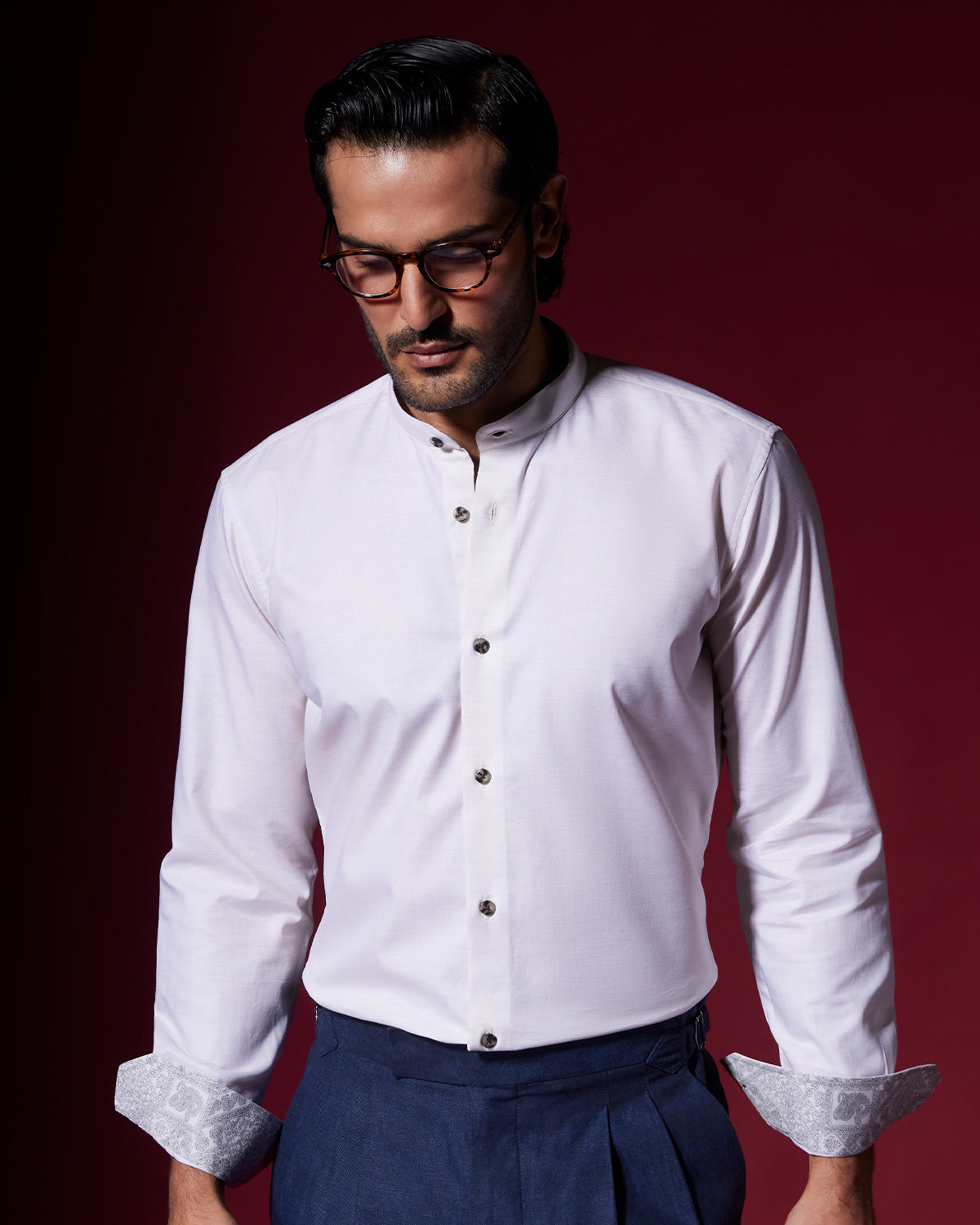 Veritas Slubby Twill Shirt - White